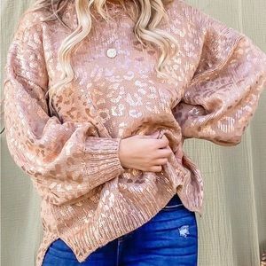 SOLD:  ANDTHEWHY S/M Metallic Sweater